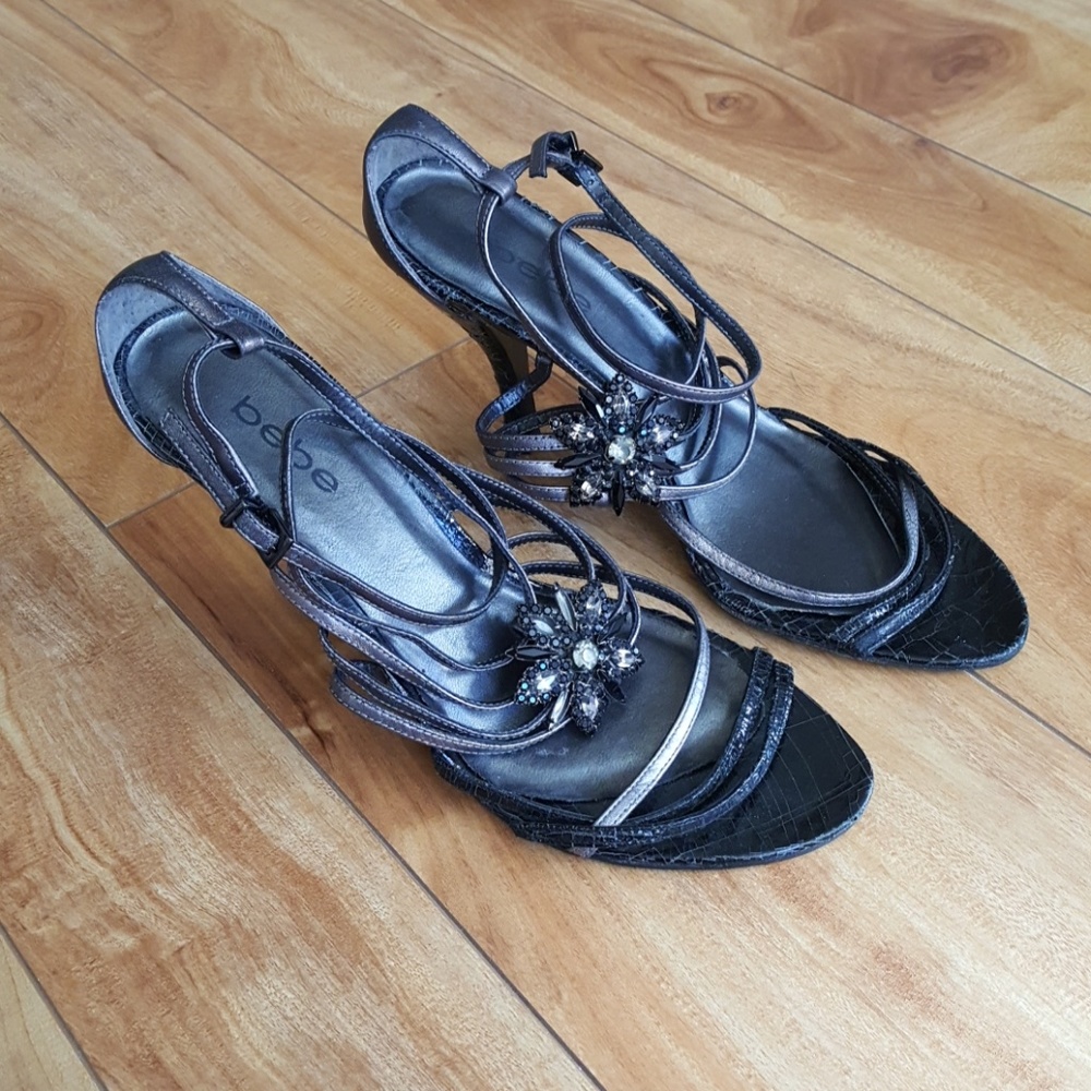 Bebe black Leather Heels